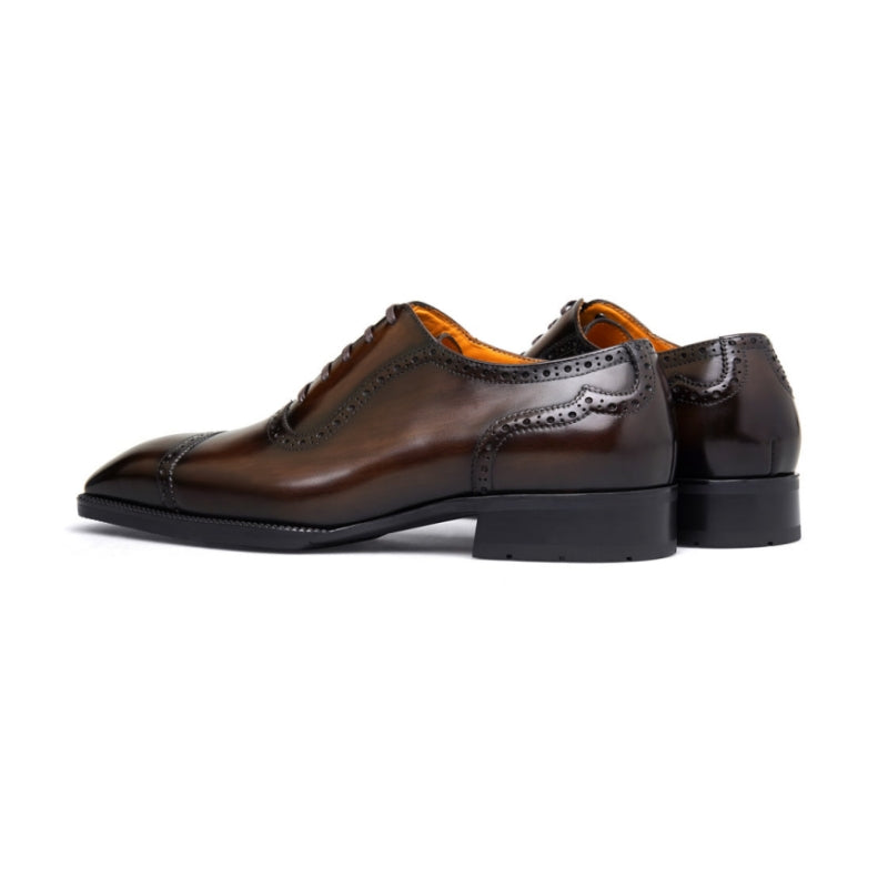 Full-Grain Leather Cap-Toe Shoe