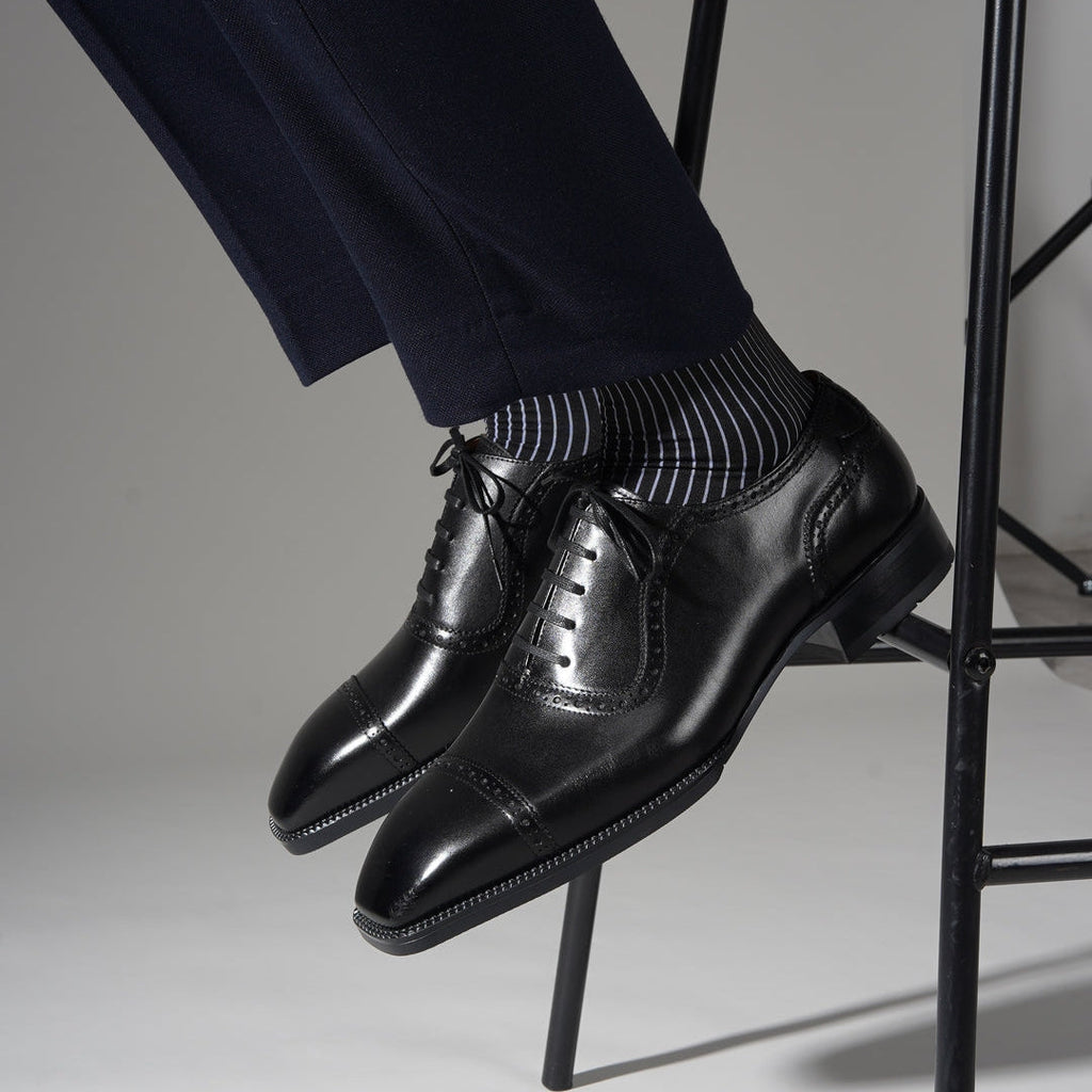 Full-Grain Leather Cap-Toe Shoe