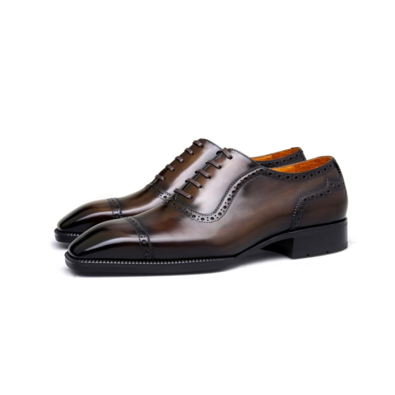 Full-Grain Leather Cap-Toe Shoe