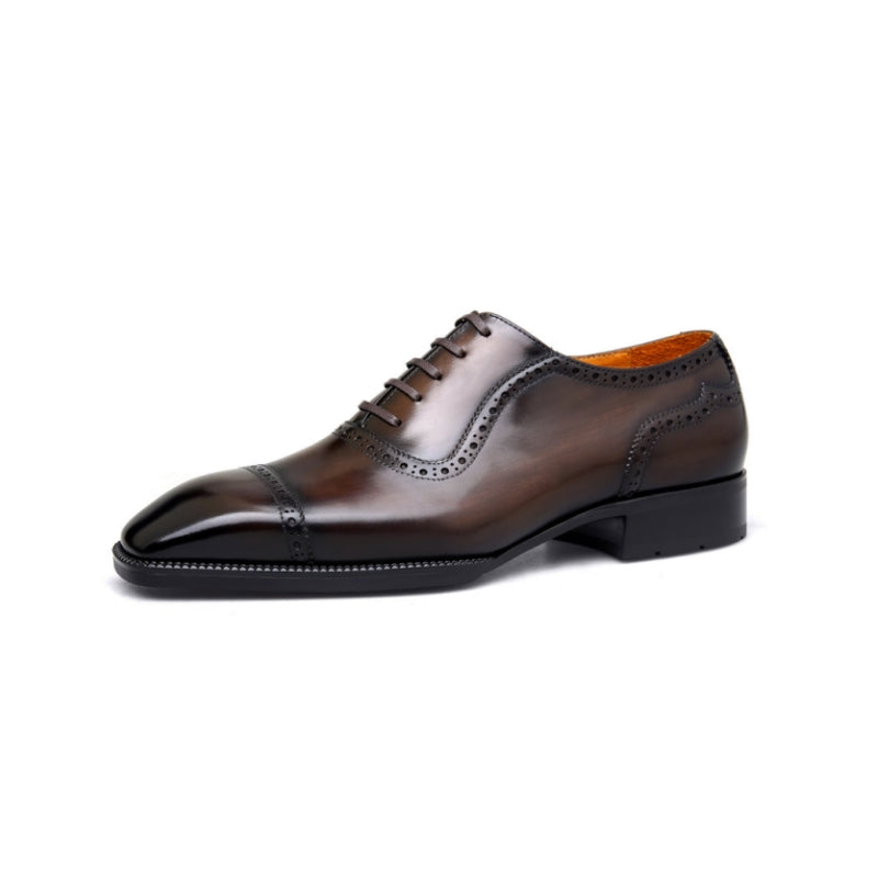 Full-Grain Leather Cap-Toe Dress Shoe