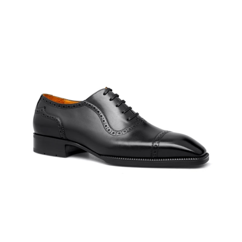 Full-Grain Leather Cap-Toe Shoe